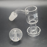 Quartz Banger with Bowl & Carb Cap Marble - 14mm Male Fitting