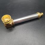 Metal pipe with brass bowl