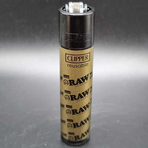 Clipper Lighter - Gold with Black RAW Logos