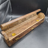 Wooden Incense Burner with Storage