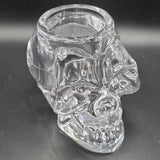 Glass Skull Candle Holder