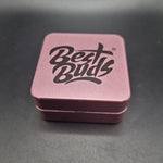 Best Buds 2 Piece Aluminium Grinder - Square - Pink
