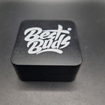 Best Buds 2 Piece Aluminium Grinder - Square - Black