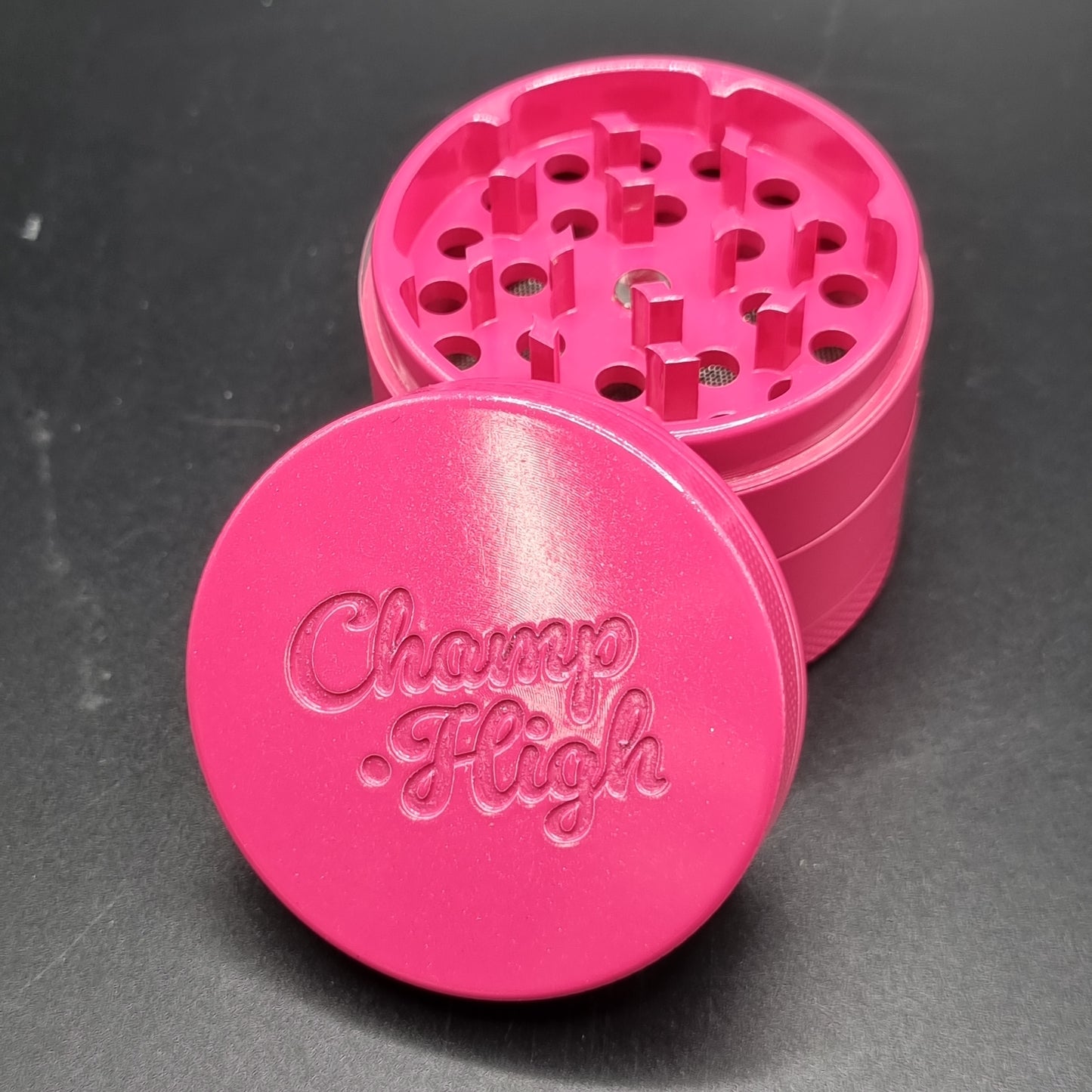 Champ High 4 Piece Pink Aluminium Grinder - 50mm