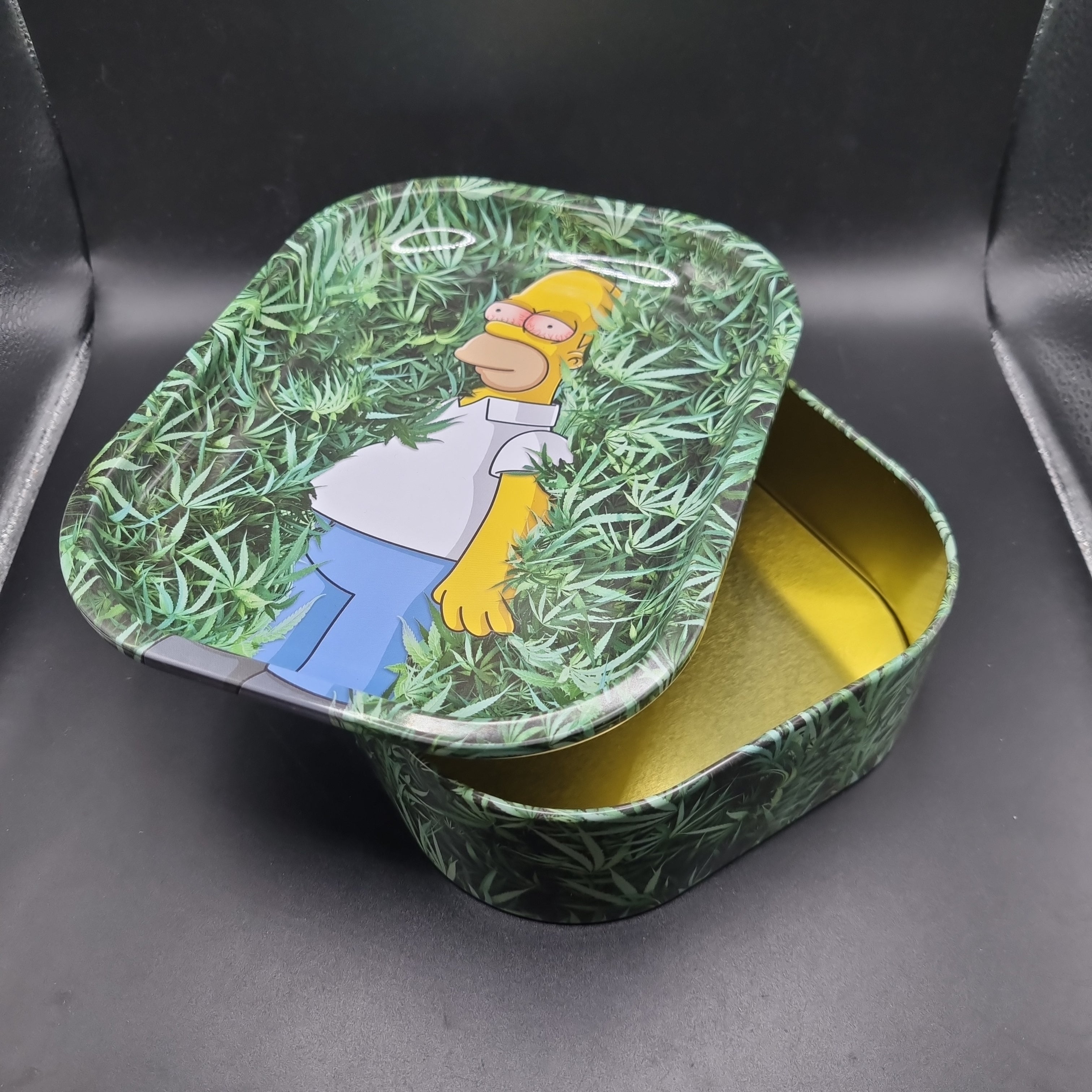 Metal Tin with Rolling Tray Lid - 180x140mm - Stoned Homer