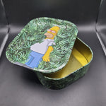 Metal Tin with Rolling Tray Lid - 180x140mm - Stoned Homer