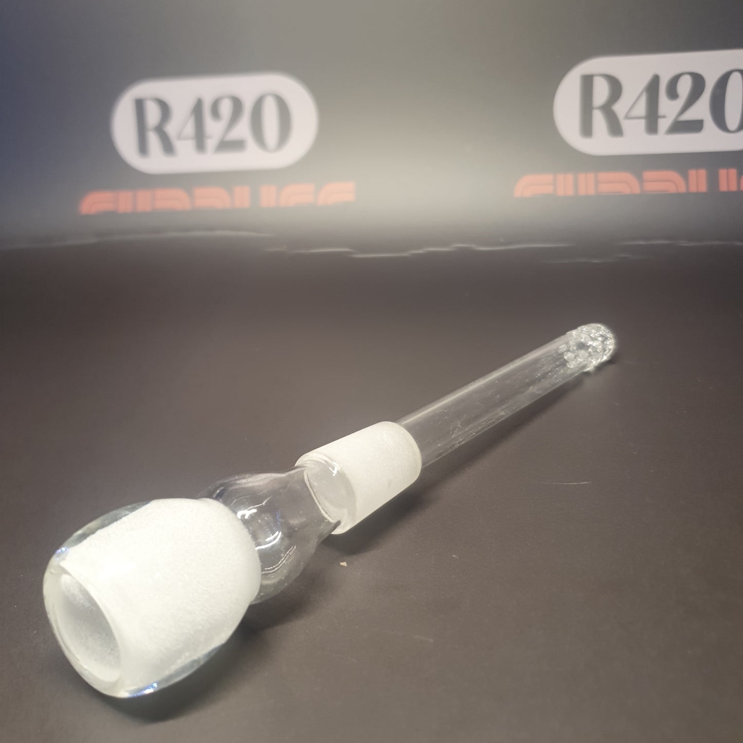Glazen downstem - 18 mm - 115 mm lang