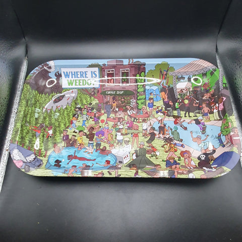 Where's Weedo? - Metal Rolling Tray 275x175mm