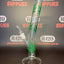 Glass Bong - Clear with Green Leaf Design - H: 38cm