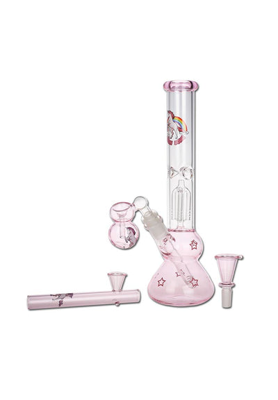 Black Leaf Pink Unicorn -Boxed Bong Giftset- H: 300mm