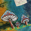 Handmade Hemp Bag - Mushroom Embroidery - Green