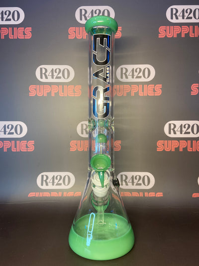 Grace Glass - Green Beaker Bong H:41cm - 5mm Thick