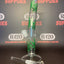 Glass Bong - Clear with Green Leaf Design - H: 38cm