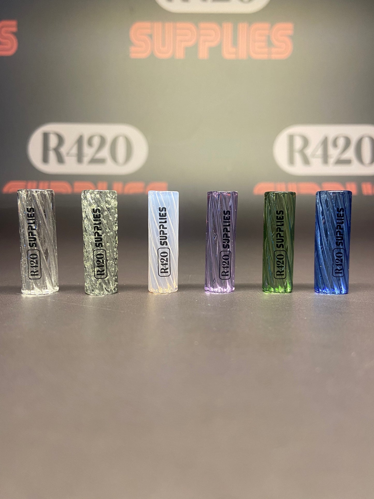 R420 Glass Filter Tip - 10mm x 30mm - Multiple Colours