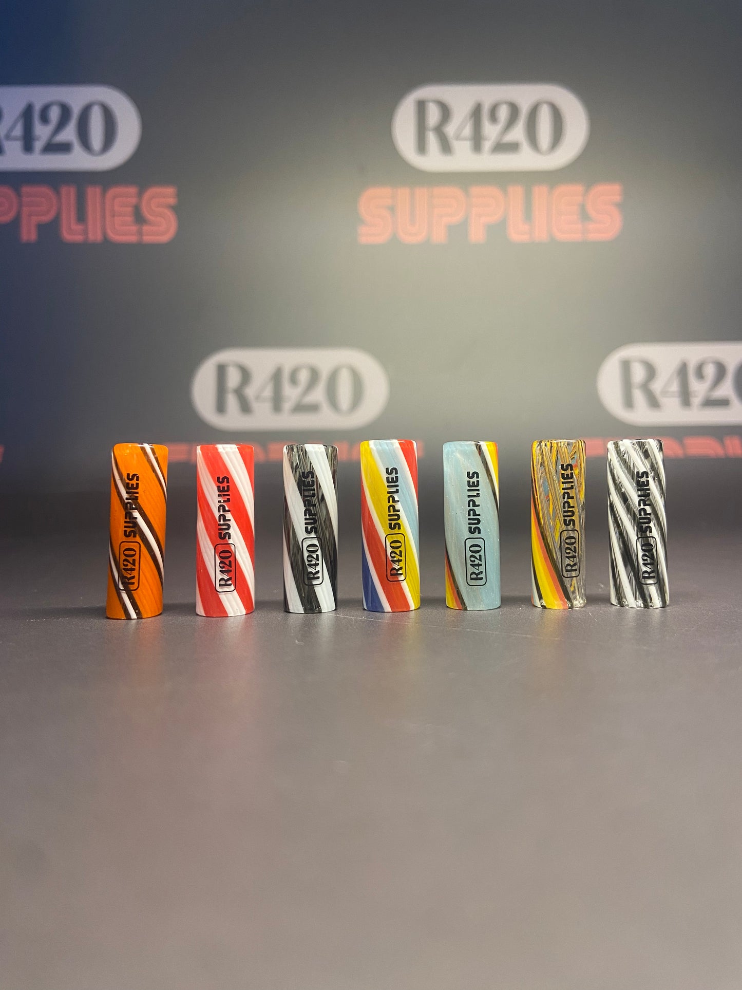 R420 Premium Glass Filter Tip - 10mm x 30mm - Multiple Colours