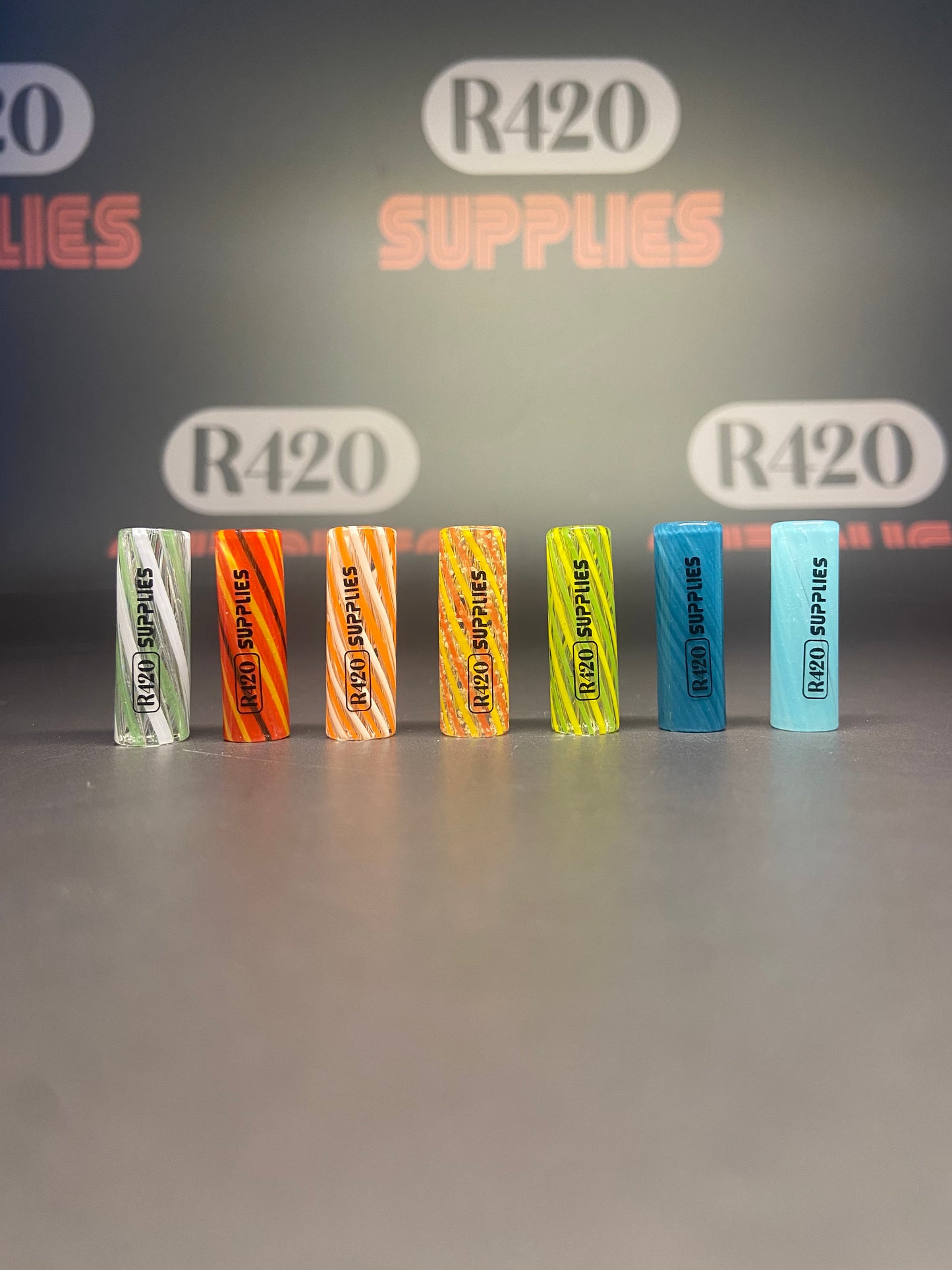 R420 Premium Glass Filter Tip - 10mm x 30mm - Multiple Colours