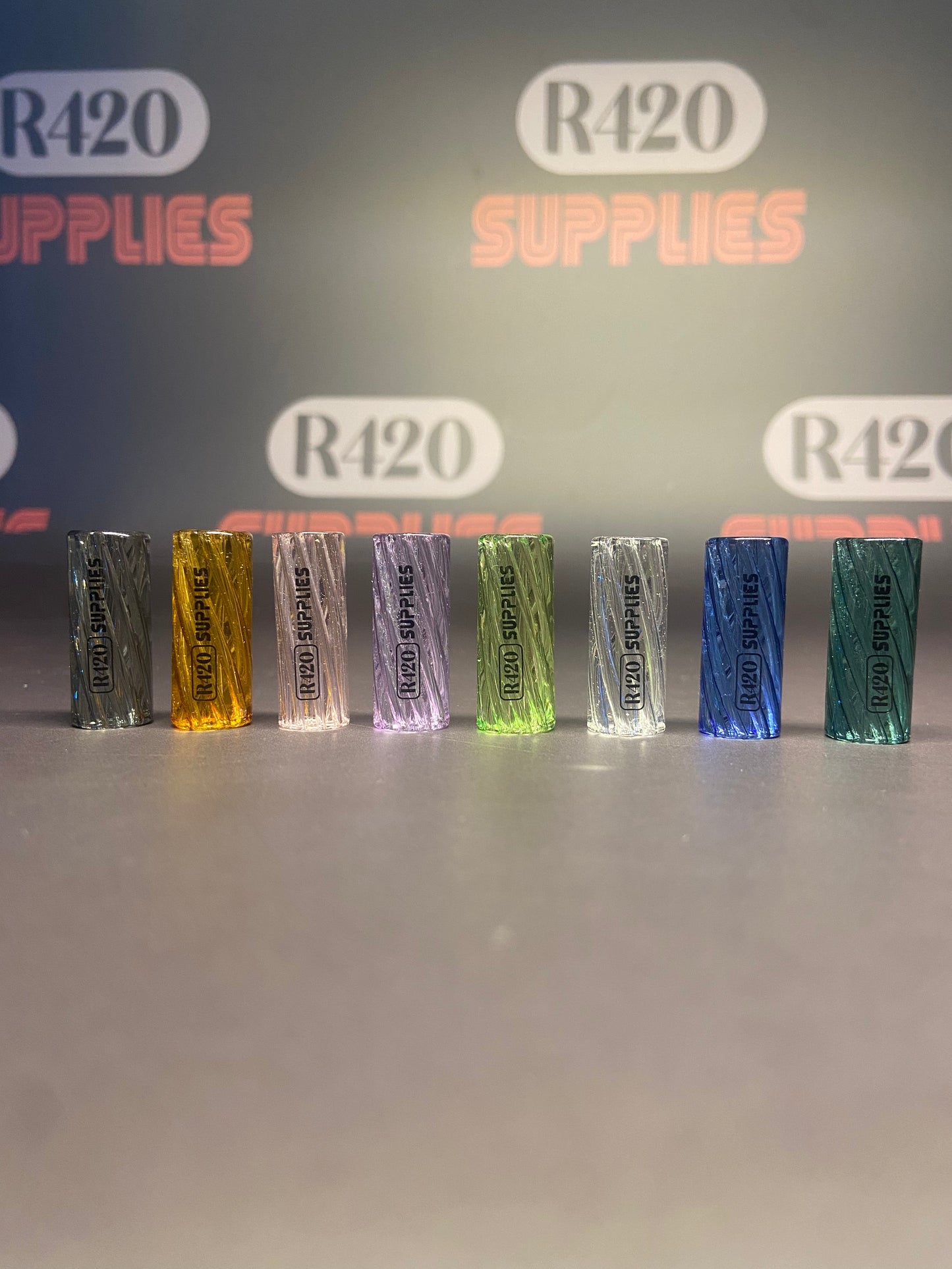R420 Glass Filter Tip - 12mm x 30mm - Multiple Colours