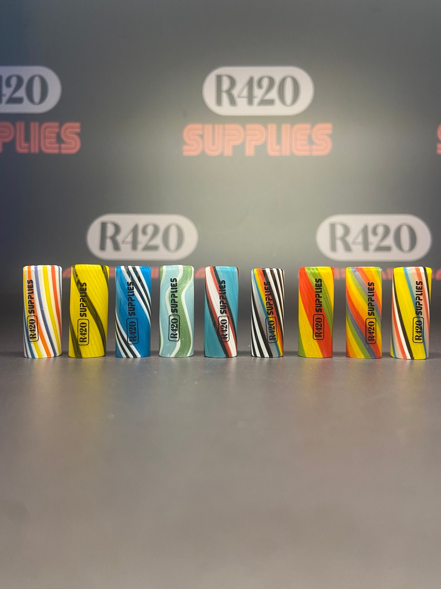 R420 Premium Glass Filter Tip - 12mm x 30mm - Multiple Colours