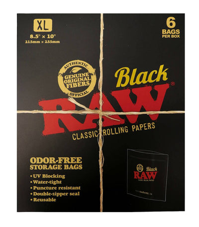 RAW® SACK - BLACK - XL 6PCS
