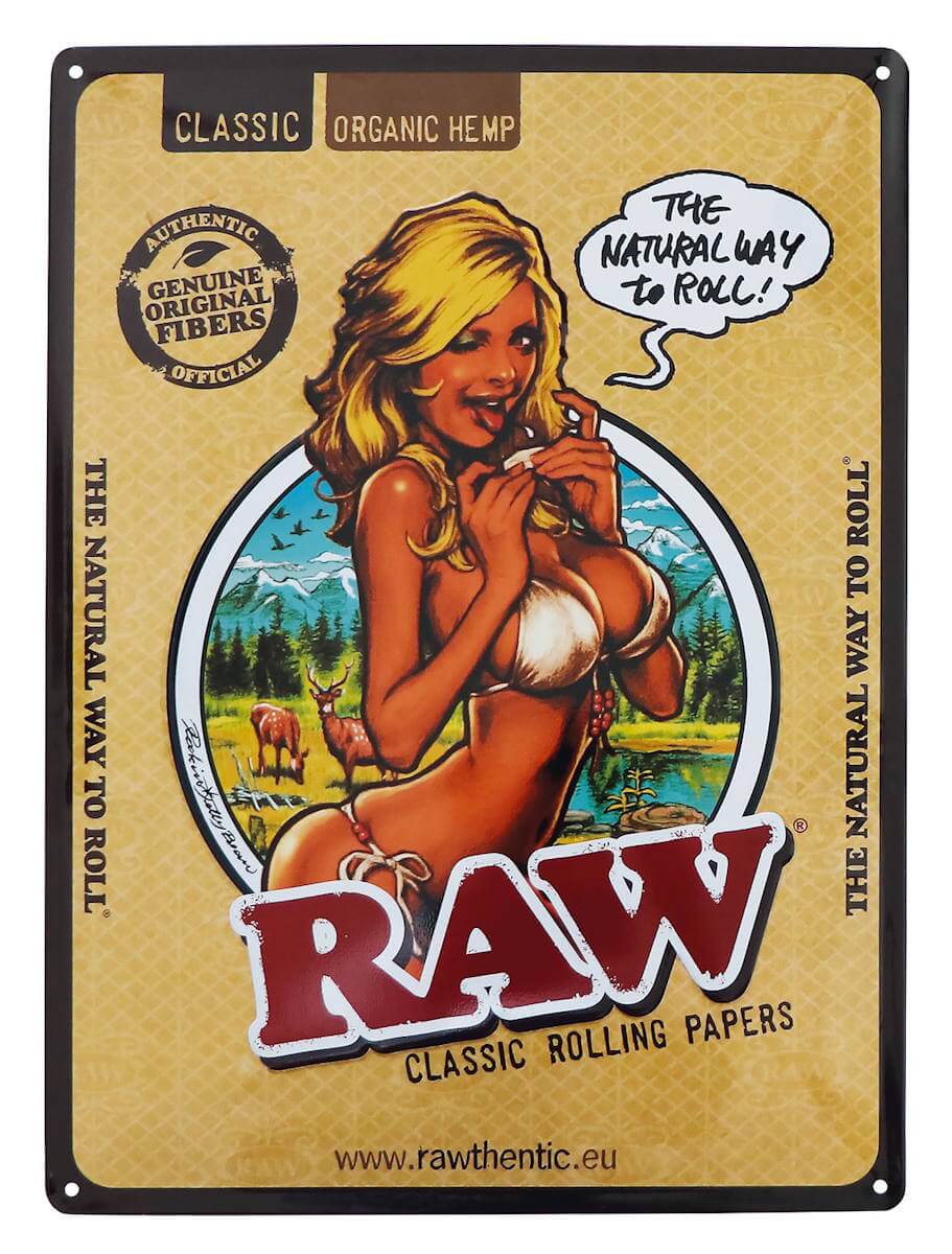 RAW Retro Metal Sign RJB