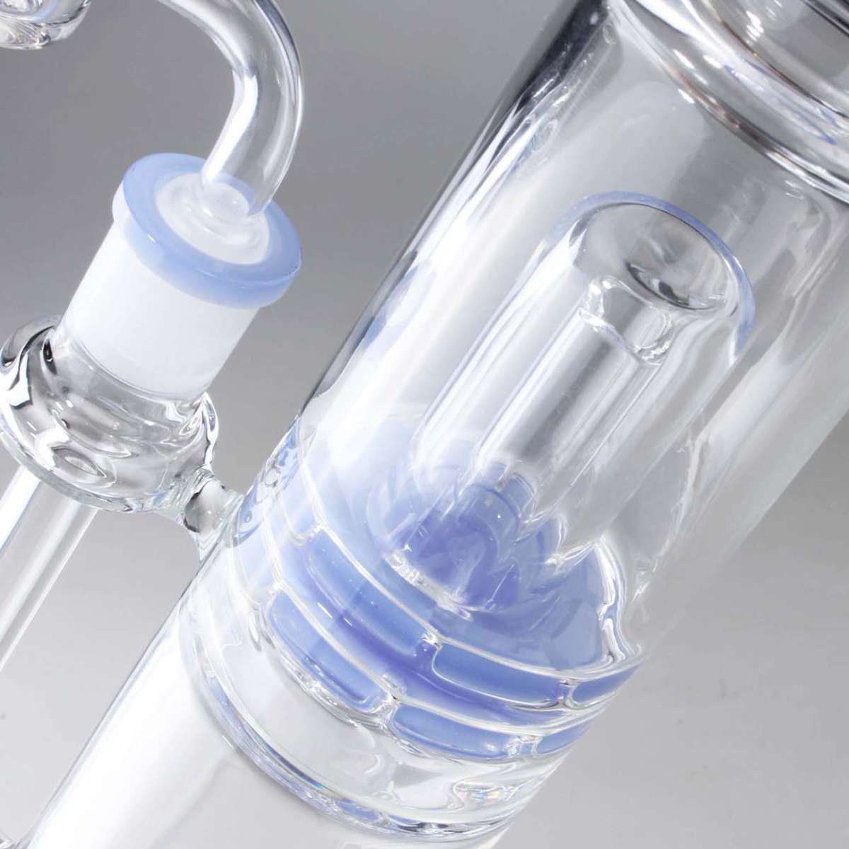 Black Leaf UFO Percolator Bong + Banger  - H410mm - Blue