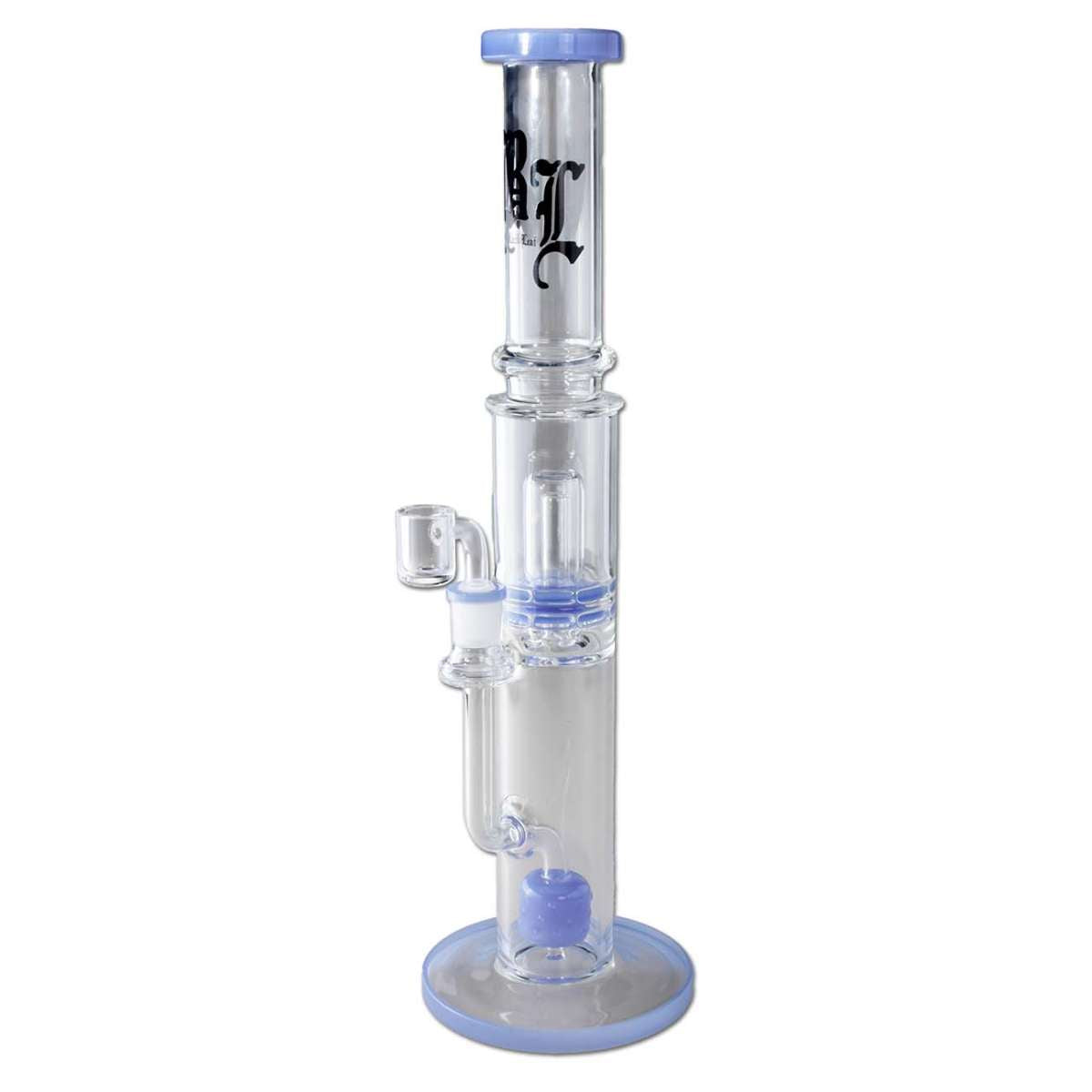 Black Leaf UFO Percolator Bong + Banger  - H410mm - Blue