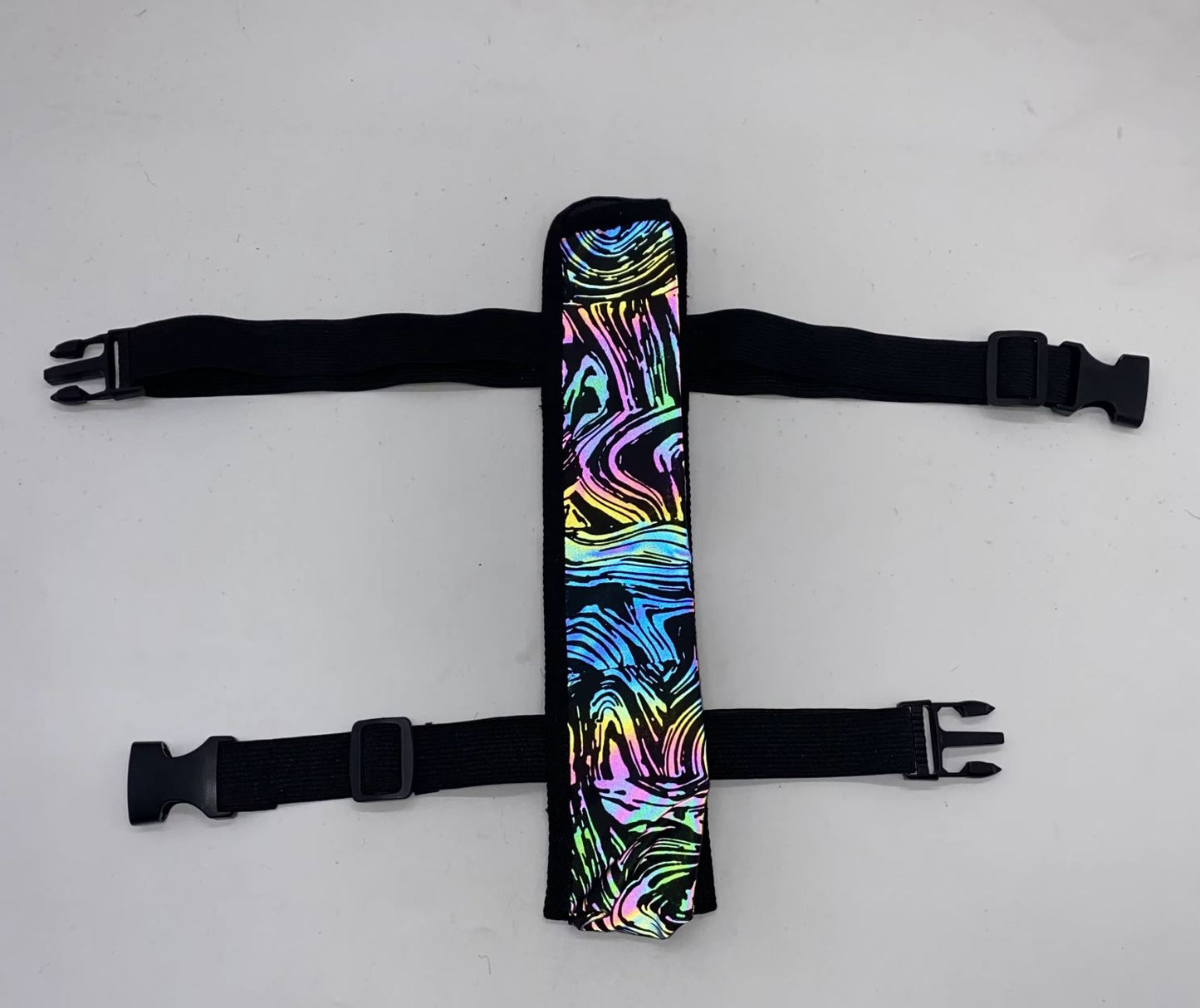 Holographic Reflective Fan Holders – Adjustable Strap | Rave & Festival Fan Holsters