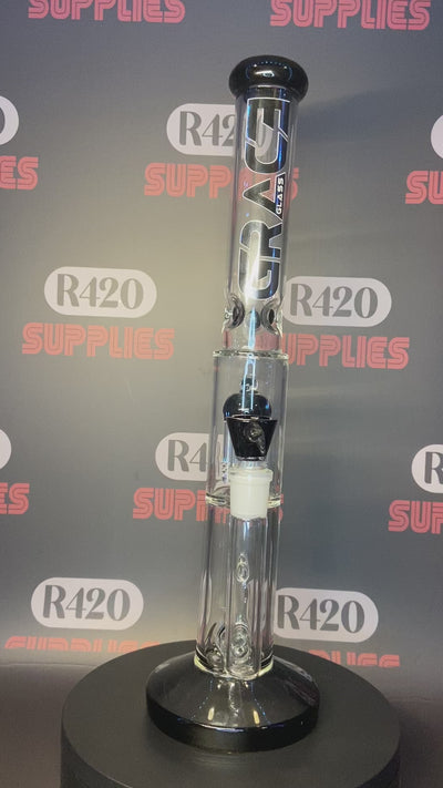 Grace Glass - Black Barrel Bong H:42cm - 5mm Thick