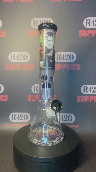 Grace Glass - Banksy "Church of Graffiti" Beaker Bong - H:34cm