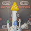 Grace Glass - Magic Mushrooms Bong (Yellow Top) - H:245mm