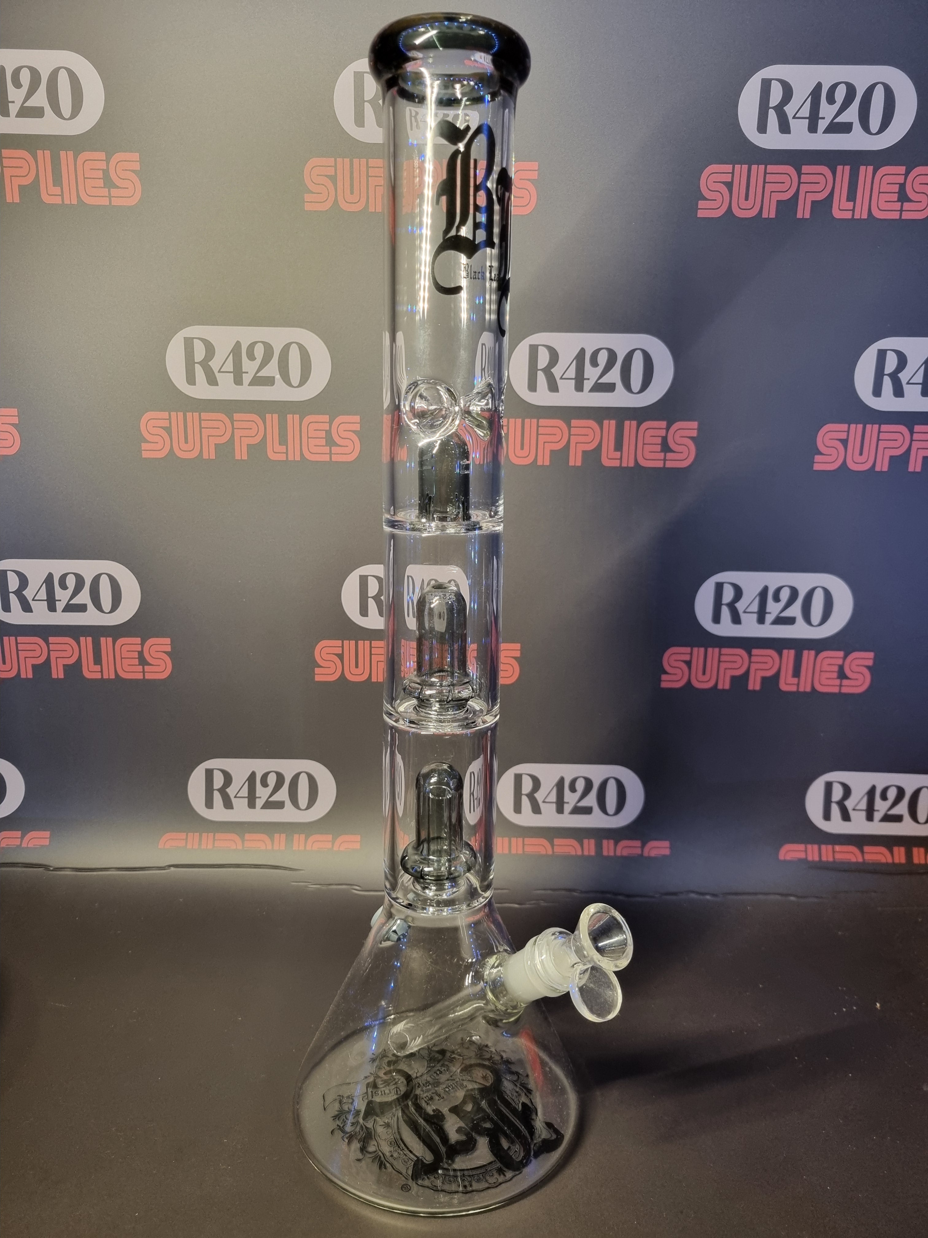 Black Leaf - Percolator Ice Bong  - H470mm - Grey