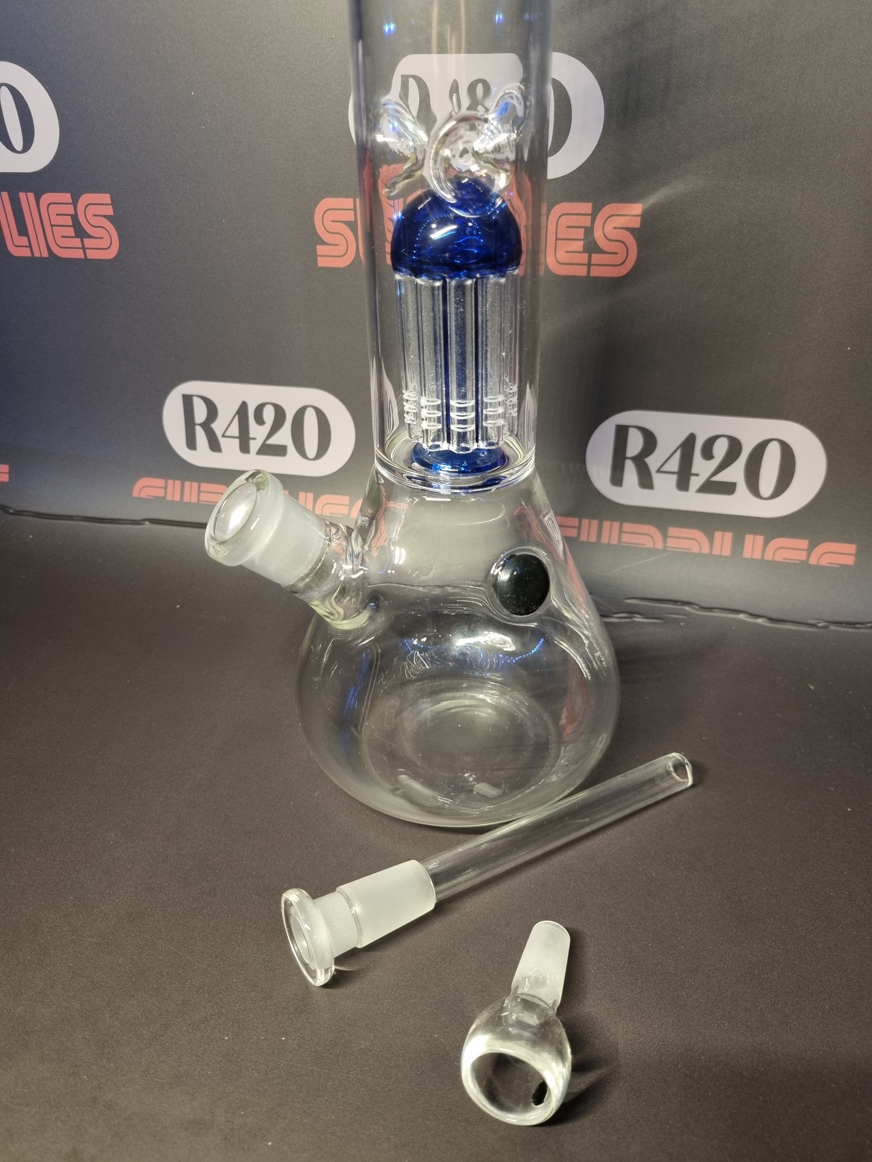 Amsterdam - Beaker Style Bong - H:40cm - Blue