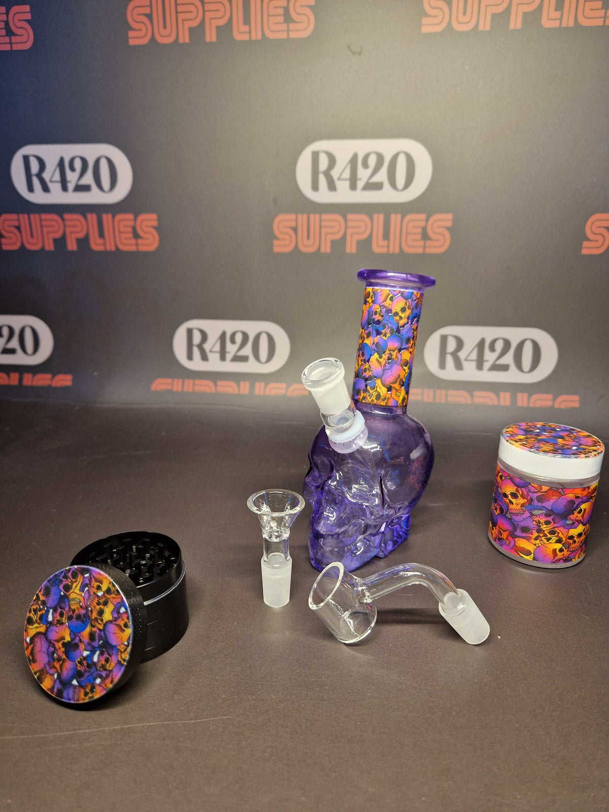 Glass Bong & Dab Rig Set
