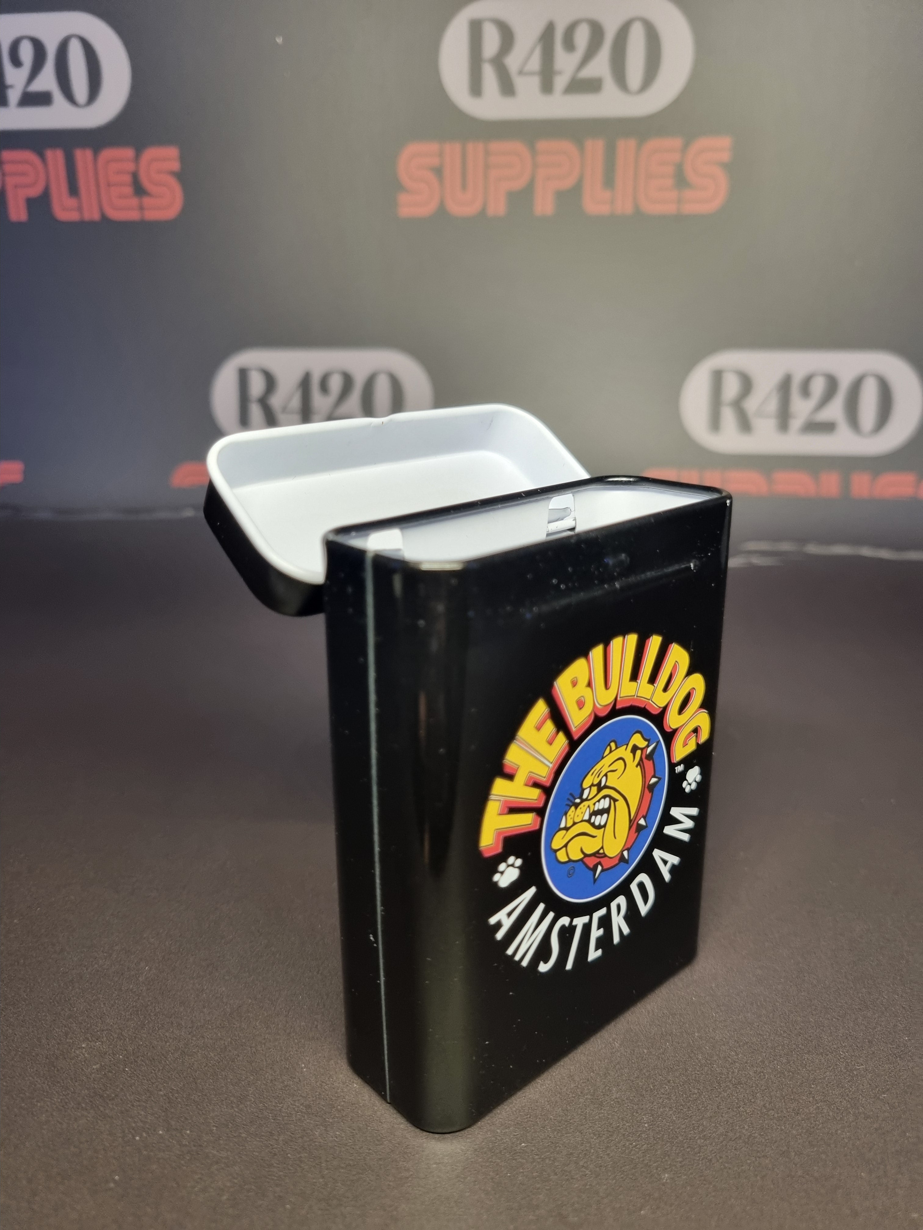 The Bulldog Metal Storage Tin with Hinged Lid