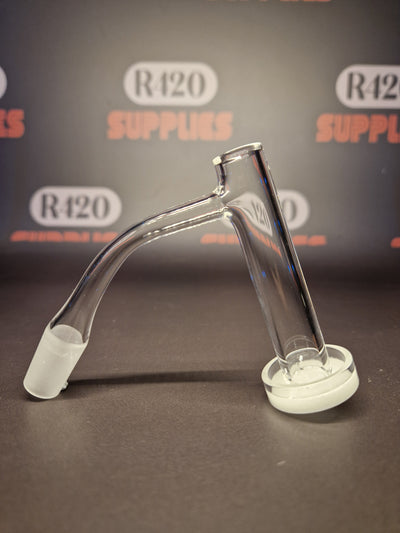Quartz Slurper- 14mm / 45° Male Fitting - Tall - White & Clear