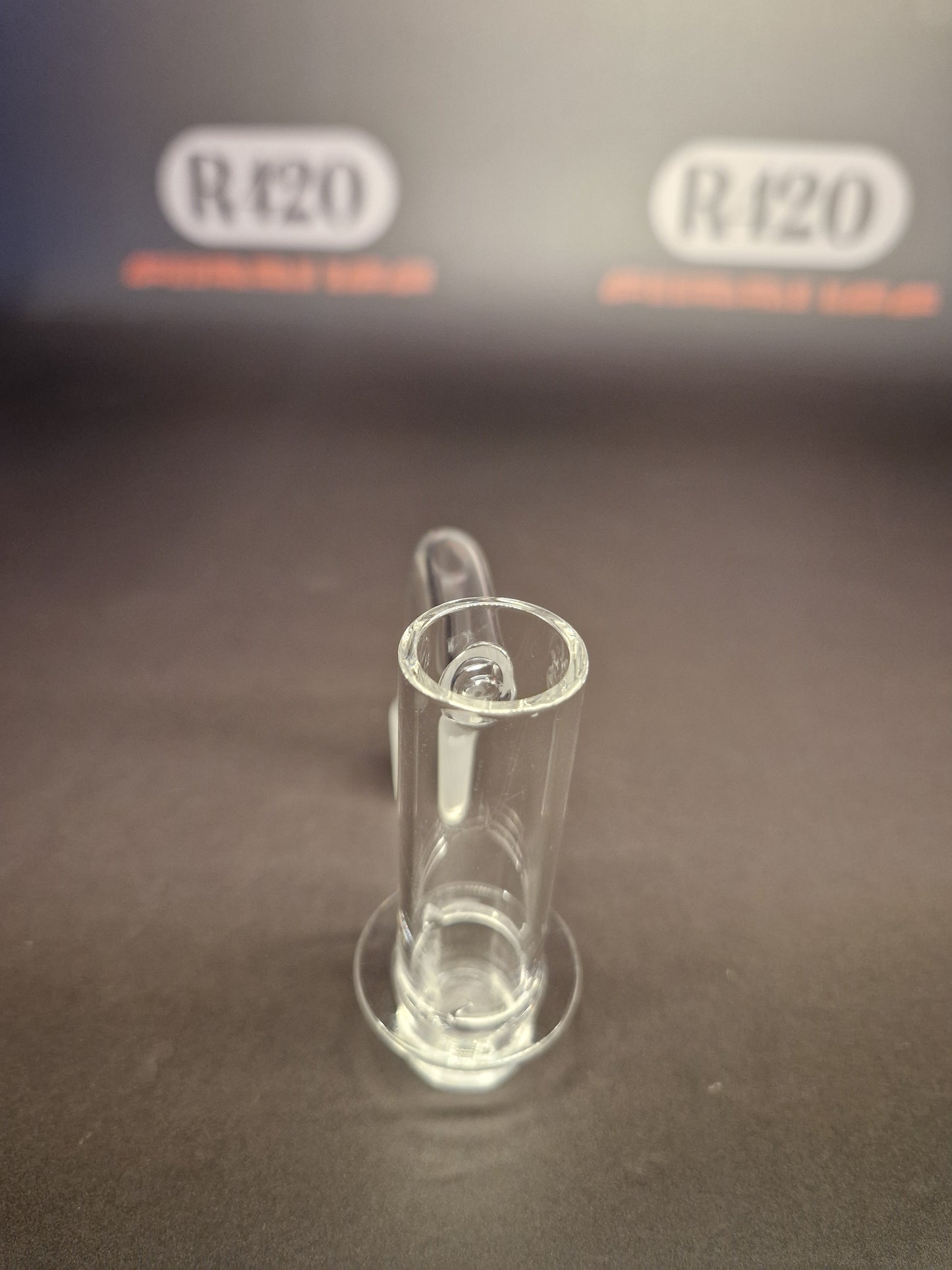 Quartz Banger - 14mm / 90° Male Fitting - Tall & Thin - Flat Bottom Bucket with Autospin