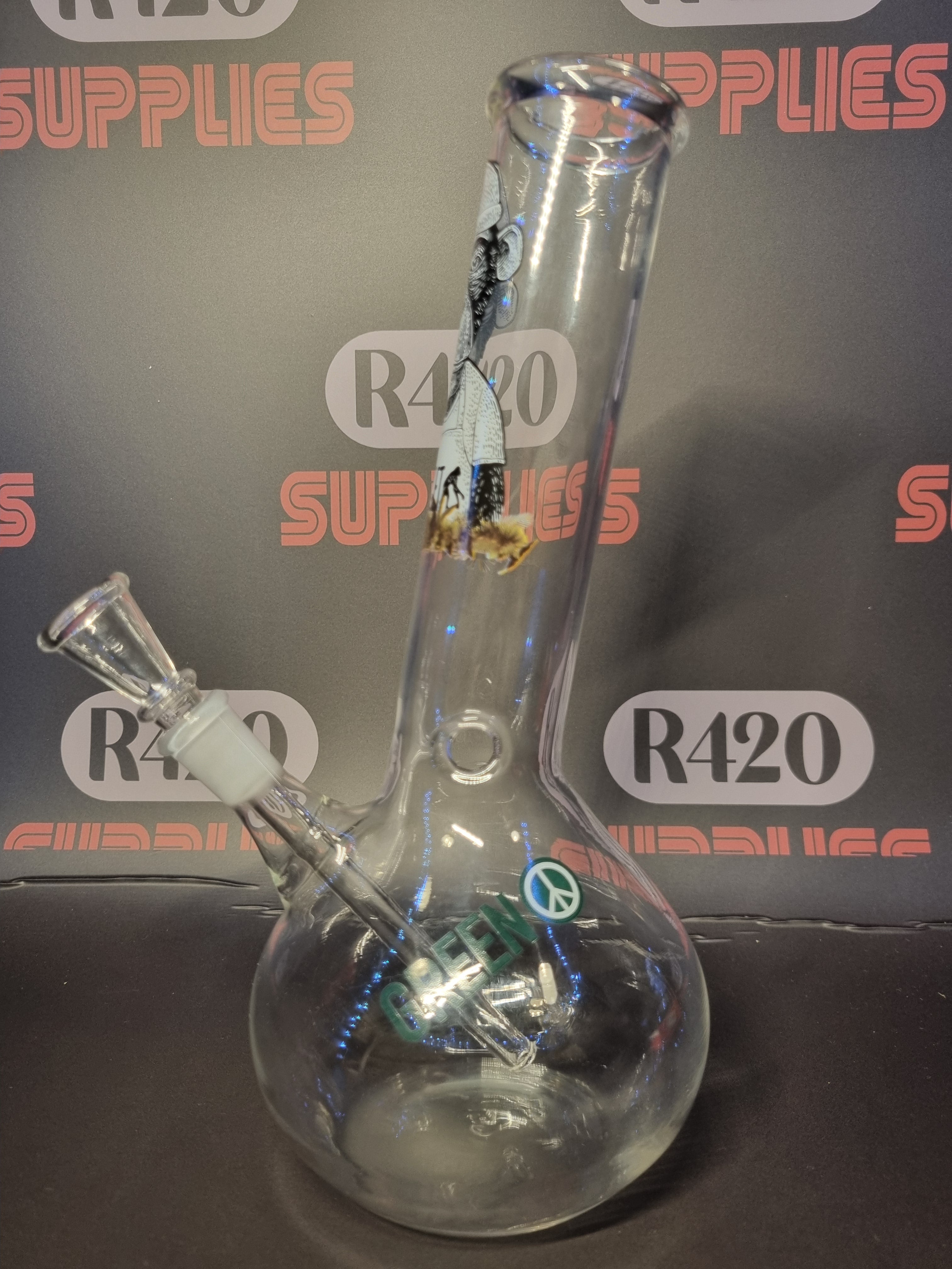Greenline Monkey Glass Bong - H: 25cm