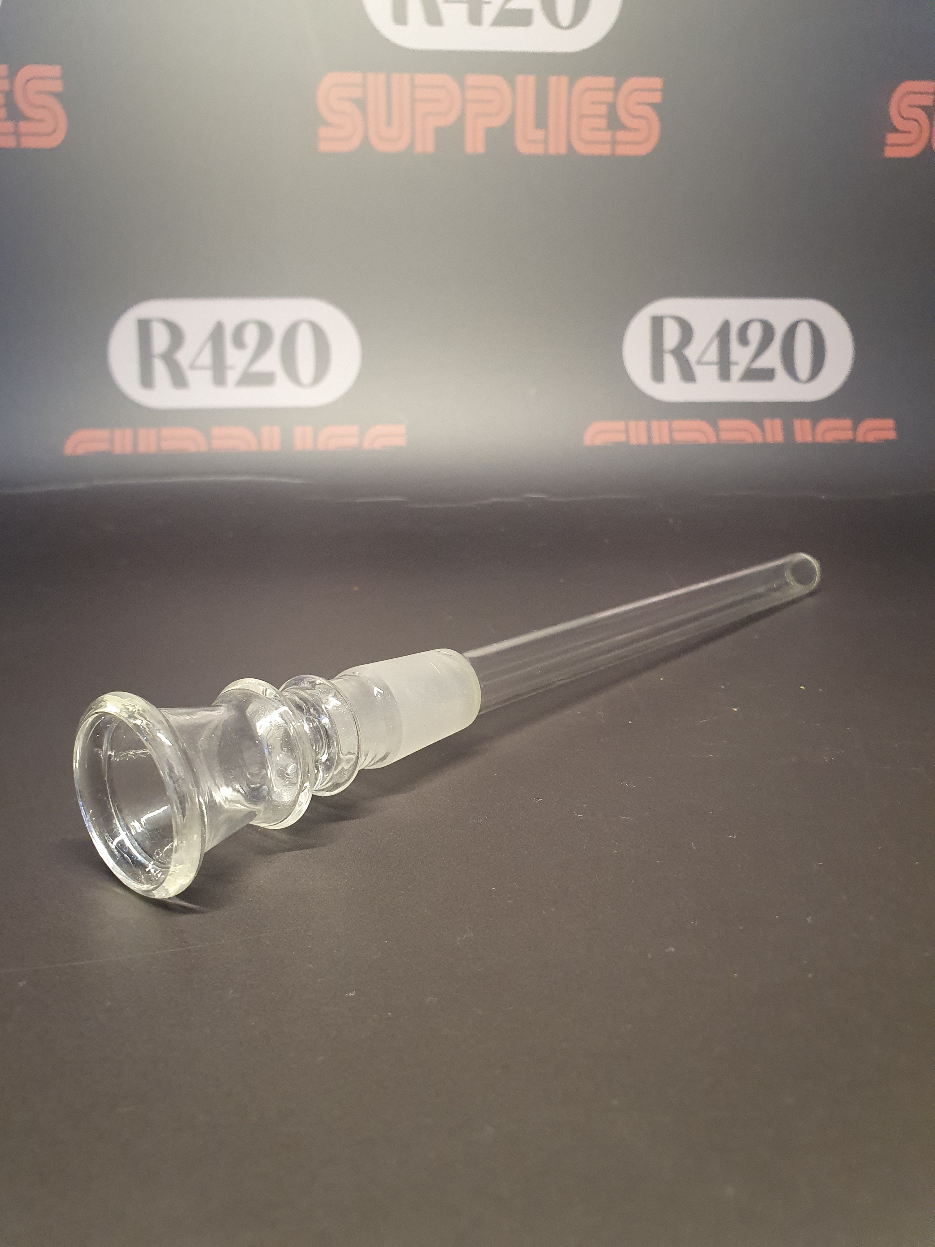 Glass Downstem with Bowl - 18mm - 165mm long