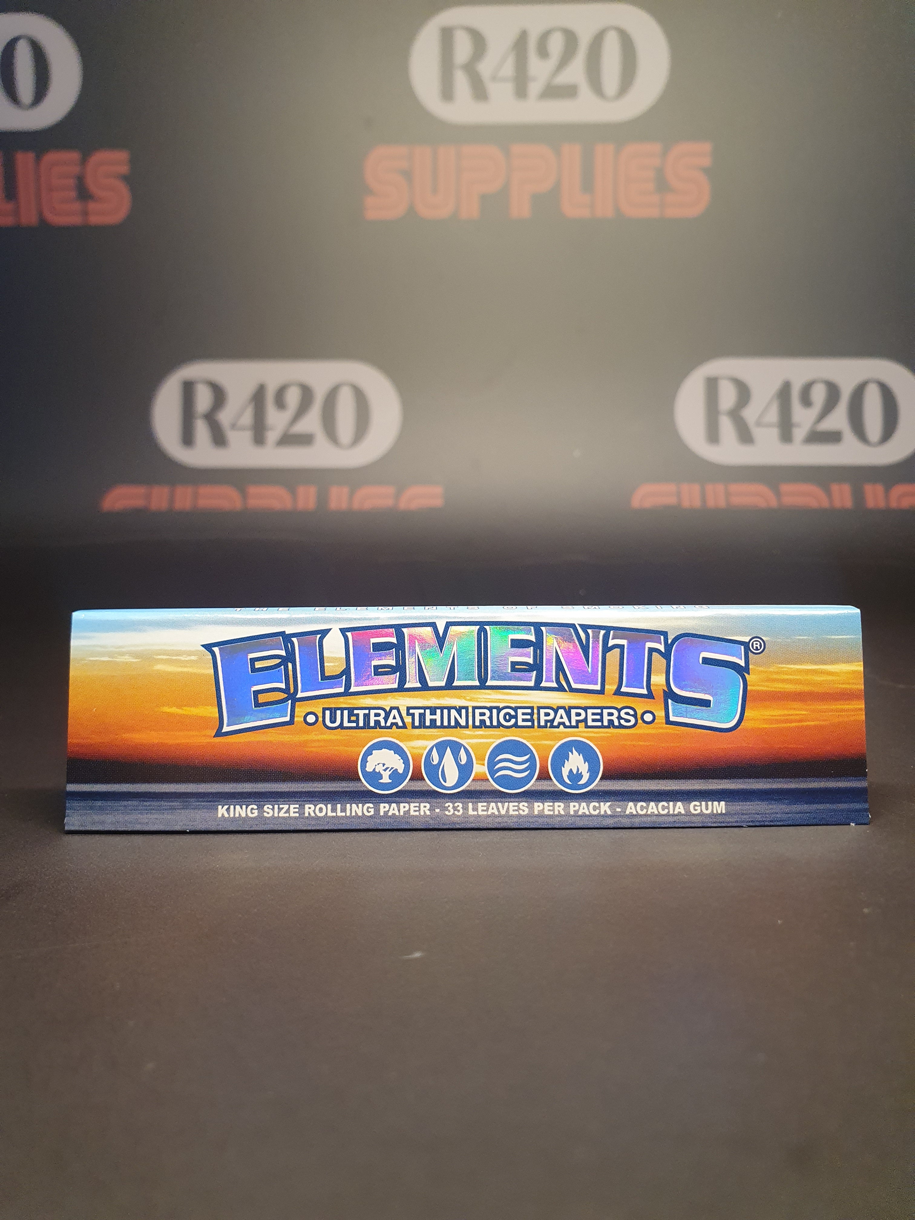 Elements Kingsize Wide  - Ultra Thin Rice Papers