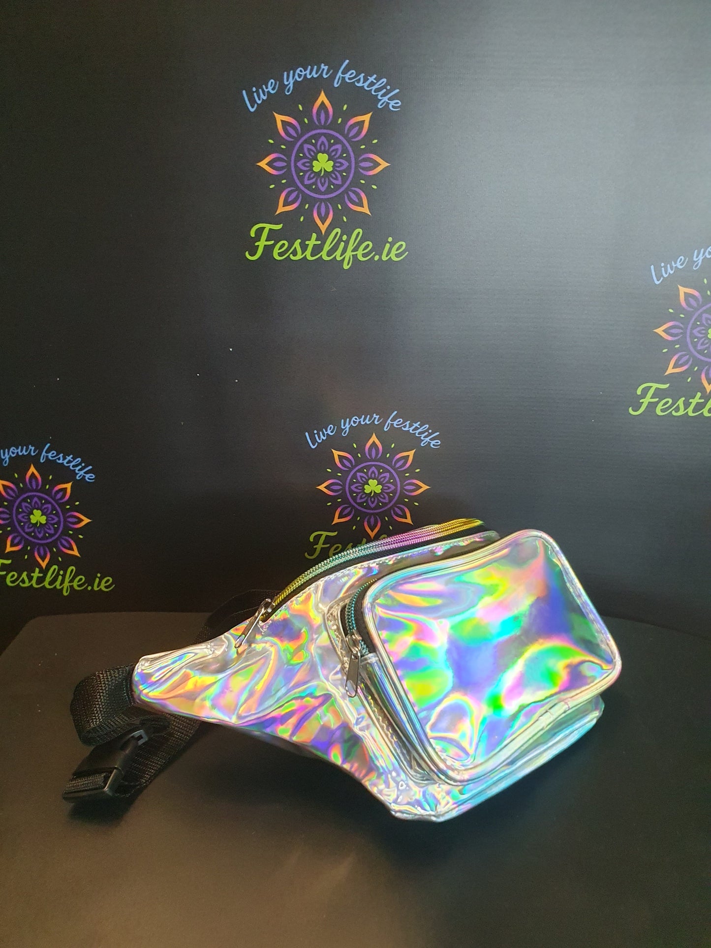 Holografische Festival Heuptas – 3 Kleuren (Zilver, Blauw, Roségoud)