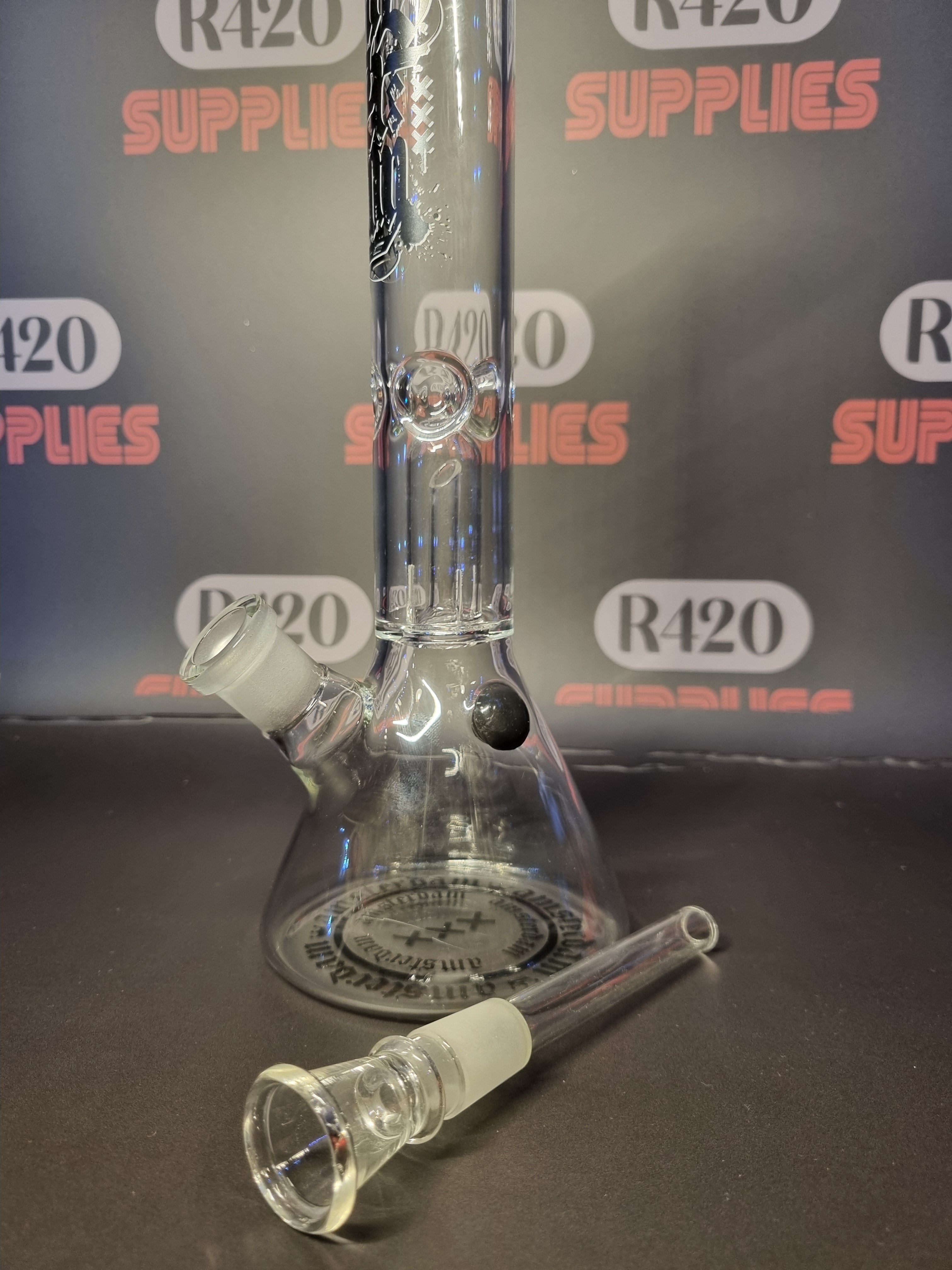 Amsterdam - Clear Beaker Style Bong - H:30cm