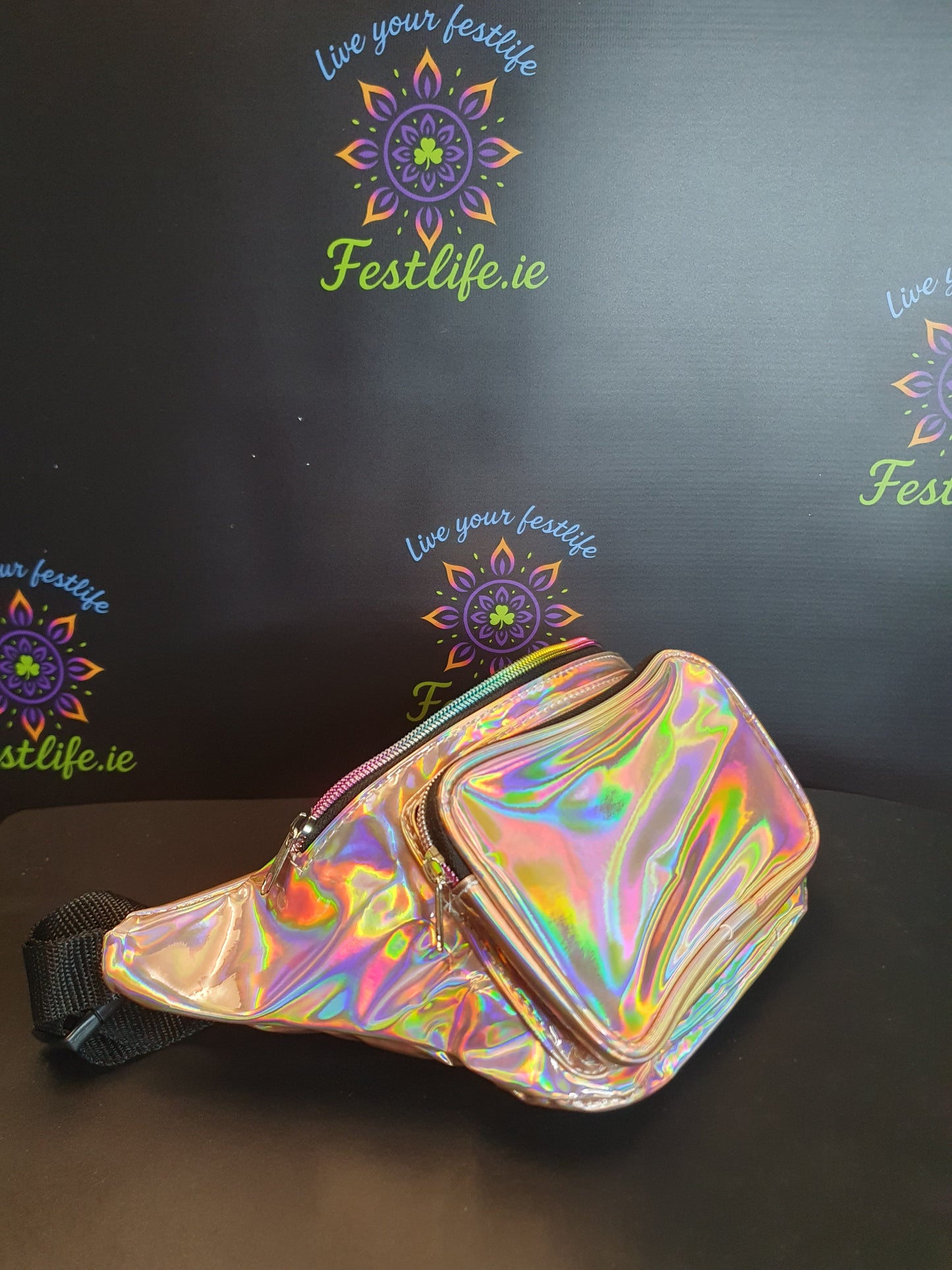 Holografische Festival Heuptas – 3 Kleuren (Zilver, Blauw, Roségoud)