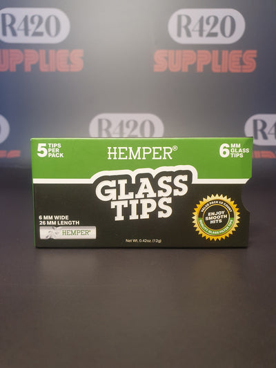 Hemper Glass Tip - Round 6mm - 5 Pack