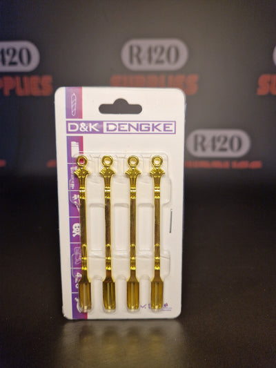 Mini Metal Snuff Spoons (4) - Gold