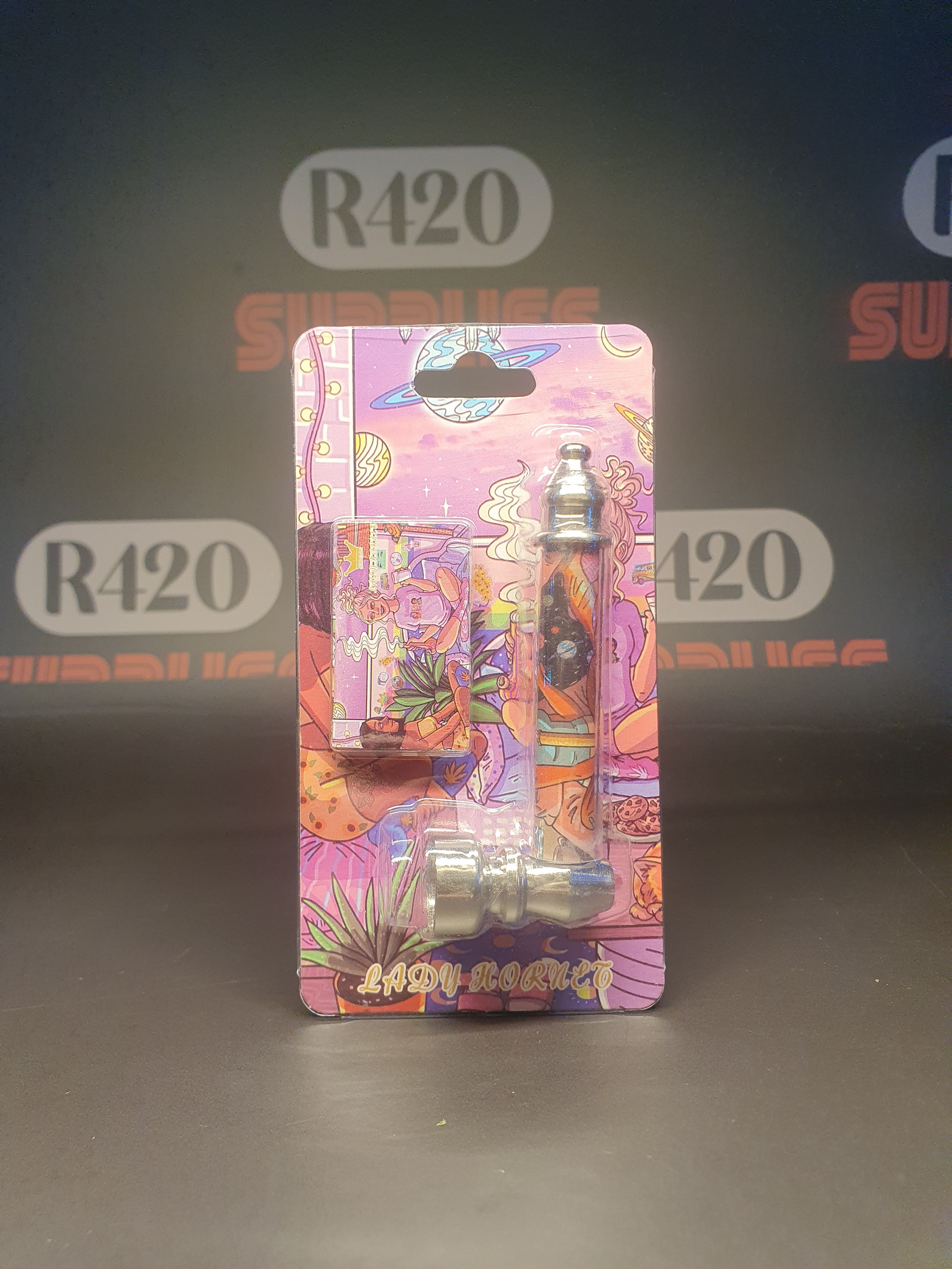 Lady Hornet Metal Pipe - 85mm - Pink / Purple