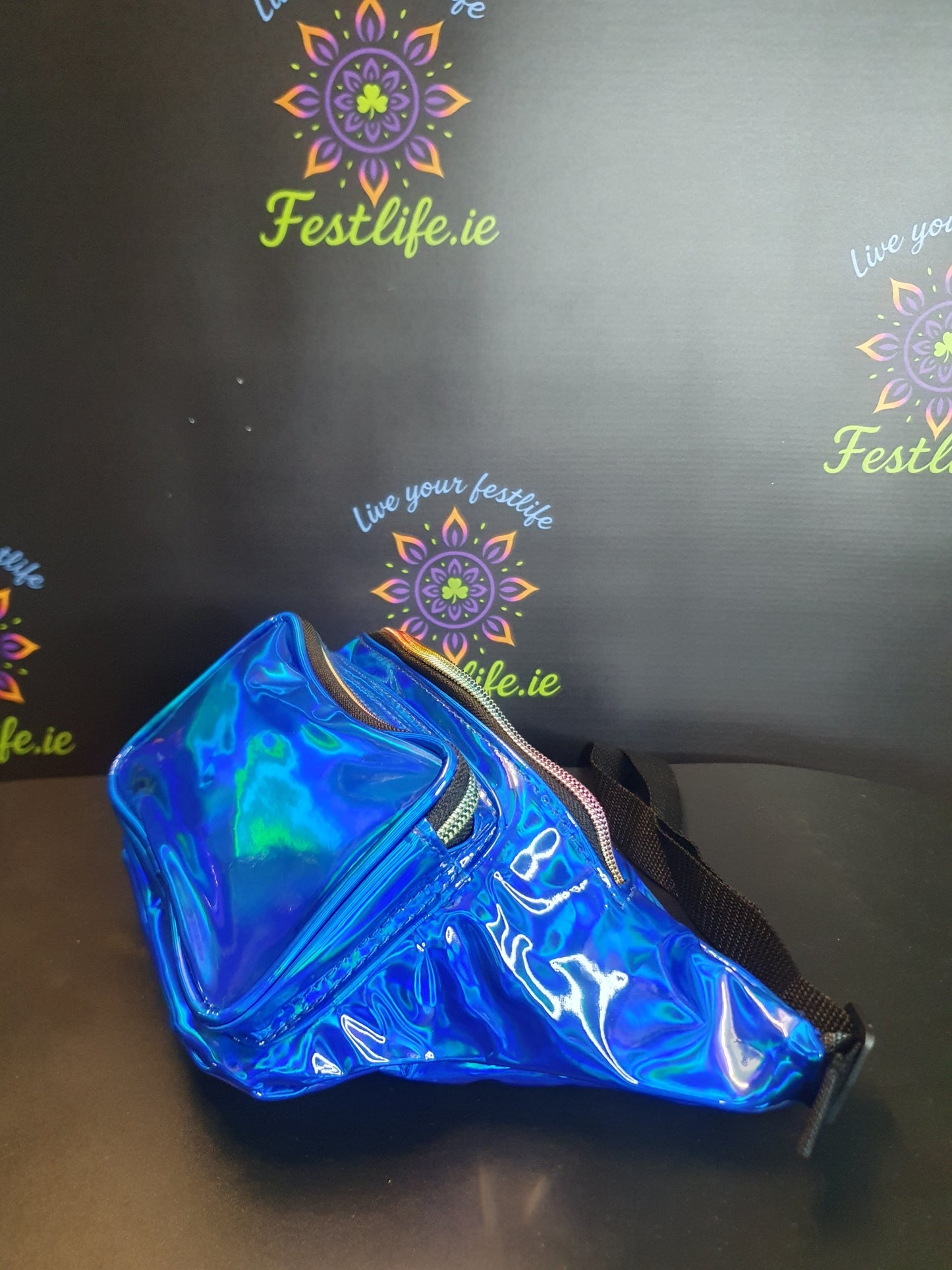 Holografische Festival Heuptas – 3 Kleuren (Zilver, Blauw, Roségoud)