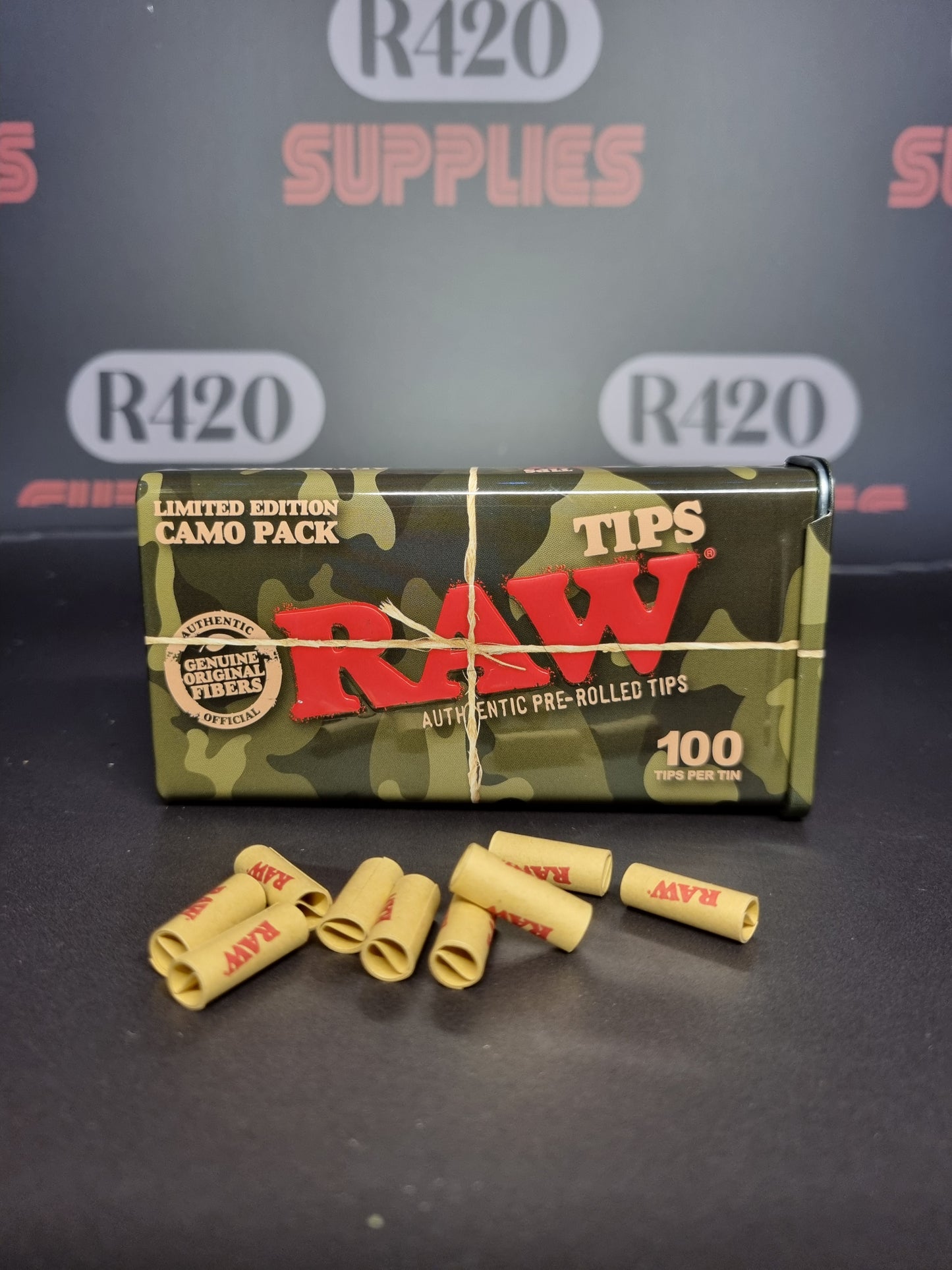 RAW Voorgerolde Tips Blik 100 - Camo (limited edition)