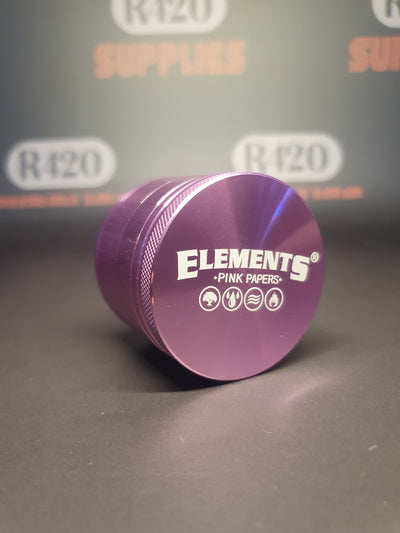 Elements Pink Aluminum Metal Grinder - 4 Part -Medium 55mm