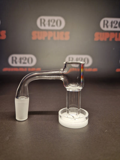 Quartz Slurper- 14mm / 90° Male Fitting - White Bottom