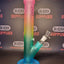 Black Leaf Tower Style Bong - Rainbow Coloured - H: 36cm